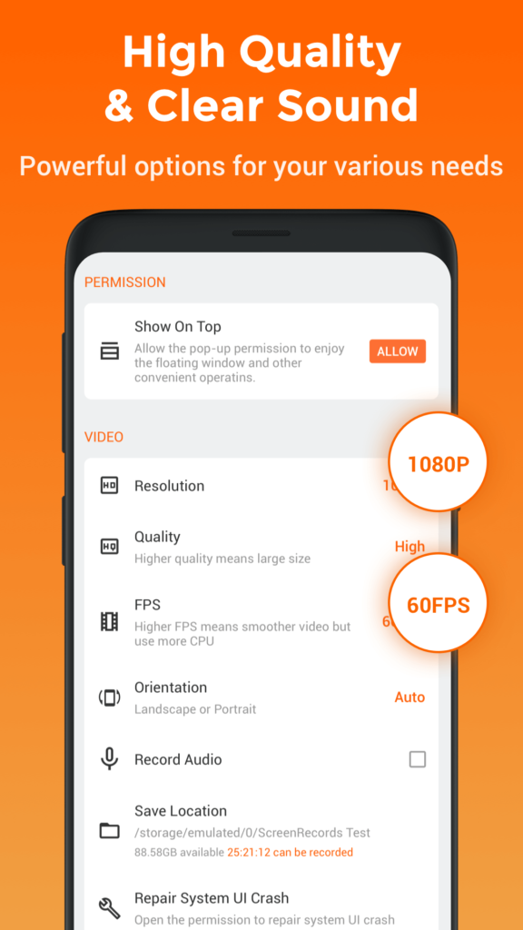 4K Screen Recorder Mod APK